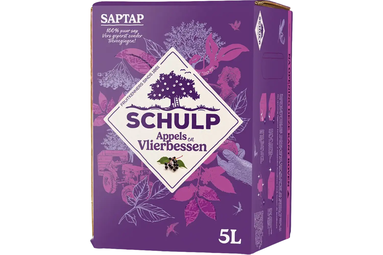 SapTap Appel-Vlierbes 5ltr kist 3 stuks